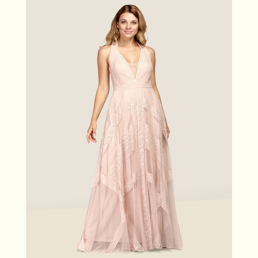 BCBGMAXAZRIA NUDE LACE/TULLE DRESS BEAUTIFUL!❤️ - Picture 2 of 6